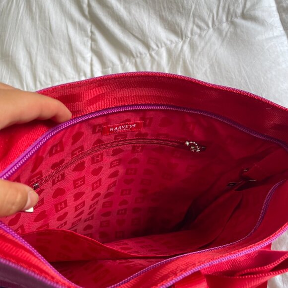 NWT HARVEYS (Holiday Edition) Merry & Bright Bow Purple Streamline Crossbody Bag - Picture 8 of 11